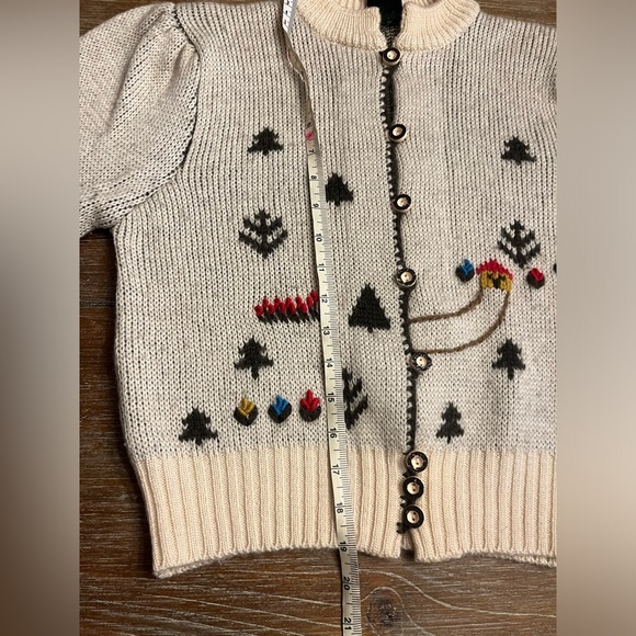 VTG WOMENS ORIGINAL ALPEN TRACHTEN EMBROIDERED CARDIGAN SWEATER, XS/S - Picture 6 of 7